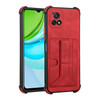 For vivo Y72 5G Indian Version/Y52s 5G Dream Holder Card Bag Shockproof Phone Case(Red)