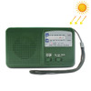 Hand Crank Dynamo Solar Power Radio Self Powered Phone Charger LED Flashlight Emergency Survival (Green)