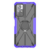 For Xiaomi Redmi Note 11 5G Armor Bear Shockproof PC + TPU Phone Case with Ring Holder(Purple)