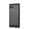 For Google Pixel 6A MOFI Gentleness Brushed Carbon Fiber Soft TPU Case(Black)