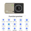 4 Inch 170 Degree Wide Angle Car DVR 1080P HD Parking Monitoring Loop Recording Dash Cam Front Rear Dual Camera Driving Recorder