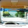 2-in-1 Car Anti-Dazzling Sun Visor for Day and Night Anti-Glaring Durable Sun Protection Vehicle Windshield Sunshade UV Blocker for Safety Driving