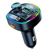 C22 Bluetooth FM Transmitter Hands-free Call Voltage Detection Car MP3 Music Player PD Type-C + Dual USB Car Charger