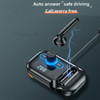 T2 Car MP3 Player Voltage Detection USB-C+USB Ports Car Charger with Bluetooth Headset Coil Wire