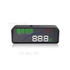 P9 Car HUD Head Up Digital Display Vehicle Odometer Trip Meter Over Speed Alarm with OBDII EOBD Dual System Speedometer - Black