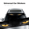 Car Front Windshield Sticker Rear Block Sunshade Sticker Decoration 3D Stereoscopic Cat Eye Car Sticker - Yellow