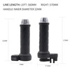 1 Pair Motorcycle Heated Handlebar Grips with 2-speed Temperature Control, 12V Flameproof Electric Handlebar Cycling Accessories