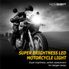 NOVSIGHT M500-N35-H4 Motorcycle LED Driving Fog Light Headlight Bulb 25W 6000K White Aux IP68 Waterproof Daytime Running Light