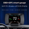 P13 OBD GPS Dual Mode Car HUD Head Up Display Fuel Consumption RPM Windshield Projector Overspeed Alarm System