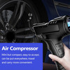 120W Wireless Car Air Compressor Handheld Tire Inflator USB Rechargeable Digital Display Inflatable Pump Pressure Gauge