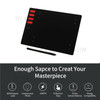 T505 Ultrathin Tablet Drawing Tablet Digital Graphics Tablet with 8192 Levels Battery-Free Stylus for Paint Design Art Creation Sketch - Type 1/8 Pen Nibs