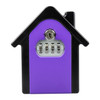 Hut Shape Password Lock Storage Box Security Box Wall Cabinet Safety Box, with 1 Key(Purple)