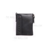 Retro Style Top-layer Cowhide Leather Card Slots Holder Purse Zipper Short Wallet - Black