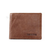 GUBINTU Men's Vintage Style  Short Wallet Top Layer Genuine Leather Bi-fold Purse - Brown