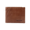 GUBINTU Men's Vintage Style  Short Wallet Top Layer Genuine Leather Bi-fold Purse - Brown