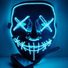 LED Cold Light Flash Grimace Fluorescent Mask performance Party Festival Luminous Mask  - Blue