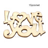 15Pcs/Set Vintage Wooden Table Stand Lightweight Rustic Style Sign Ornaments DIY Wedding Party Decoration Board - Type:2