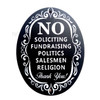 Wooden Wall Signs Use with Door Knockers and Bell No Soliciting Thank You Sign
