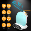 4-in-1 Multifunctional FM Radio Wake-Up Light Alarm Clock Time Projector Desk Lamp for Bedroom Living Room