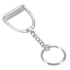 Zinc Alloy Key Holder Stirrup Pendant Key Ring Mini Keychain for Men Women - Silver