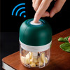 250ml Electric Garlic Chopper USB Charging Kitchen Vegetable Masher Ginger Crusher (BPA Free, without FDA Certificate) - Green