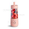 VITAMER 350ml Portable Electric Fruit Juicer USB Rechargeable Smoothie Blender Machine Kitchen Fruit Mixer Cup Juicing Cup - Pink