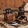 Manual Classic Coffee Bean Grinder Hand Grinding Machine - Dark Brown