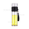 300ml Double Wall Glass Tea Tumbler Infuser Filter Water Bottle with Filter Infuser Travel Mug - Black