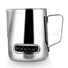 600ml Coffee Espresso Milk Frothing Pitcher Stainless Steel Coffee Garland Cup with Thermometer (No FDA, BPA-free)