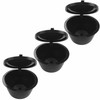 3PCS Coffee Machine Universal Capsule Cup Reusable Cup Coffee Filter BPA-free No FDA Certified Replacement with Spoon for Dolce Gusto - Black