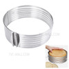 Cake Ring 6 to 8 Inch Adjustable Round Stainless Steel Mousse Mould Ring Bakeware Tool (BPA-free, No FDA Certificate)