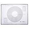 60cmx80cm Silicone Baking Mat Measurement Scale Knead Dough Kitchen Cake Pad (BPA-free, No FDA Certificate) - Black