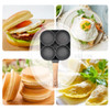 Four-cup Egg Pan Multifunctional Frying Egg Cooker Burger Pan for Breakfast Non-stick Frying Pan