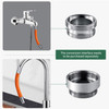 360-degree Faucet Sprayer Extension Flexible Hose Silicone Splash-proof Extension Tube with Leakproof Gasket Bubbler Flexible Faucet Extender Water Hose - 30cm/Orange