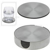6pcs/Set MD-GRD001 Stainless Steel Table Placemat Round Heat Insulation Mug Heat-resistant Beer Tea Cup Coaster