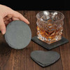 B-1117 Rock Stone Table Cup Mat Coffee Milk Cup Pad Bowl Heat Insulation Pad Coasters Non-slip Placemat - Burr Round