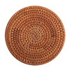 Round Rattan Weave Coasters Kitchen Table Placemat 10cm Heat Insulation Bowl Dish Mat Tea Cup Pad
