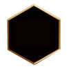Nordic Style Hexagon Gold-plated Ceramic Placemat Heat Insulation Cup Coaster Table Mats Pads - Black