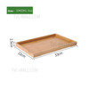 33*22*2.5cm Raised Edge + Easy Wipe Clean Bamboo Food Serving Tray for Living Room/Restaurants/Bedroom Decoration