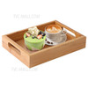 20*15*4cm Bamboo Serving Tray with Handles Eating Trays for Living Room/Restaurants