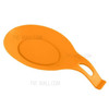 BPA Free Silicone Soup Spoon Mat Heat Insulation Scoop Pad Non-slip Kitchen Tableware Cushion (with FDA Certification) - Orange