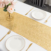 30x300cm Sequin Embroidery Table Runner Table Cover for Home Kitchen Tablecloth Wedding Party - Gold