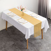 30x300cm Sequin Embroidery Table Runner Table Cover for Home Kitchen Tablecloth Wedding Party - Gold