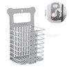 Wall Hanging Laundry Basket Plastic Laundry Hamper Foldable Dirty Clothes Storage Basket Container - Grey