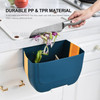 5L Collapsible Trash Can Folding Hanging Trash Can Trash Bin for Kitchen Bedroom Bathroom Office Car - Blue