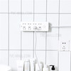 Self Adhesive Power Strip Fixator Wall-Mounted Power Strip Holder Free Cable Management System for Home Office - Orange