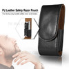 PU Leather Razor Pouch Handheld Straight Long Safety Razor Case Double Edge Razor Holder Razor Blade Storage Bag