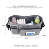 Multi-functional Large Capacity Baby Stroller Organizer Storage Bag Diaper Bag with Insulated Cup Holders Multiples Pockets