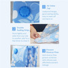 5 Pack Vacuum Storage Bags Space Saver Travel Storage Compression Bags with Manual Pump for Clothes Comforters Blankets Bedding - Size: M