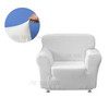 Universal Polyester Spandex Stretchable Sofa Cover Strapless Slipcover Covering Mat Furniture Protector - 1-Seater / White